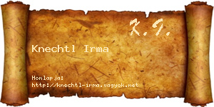 Knechtl Irma névjegykártya